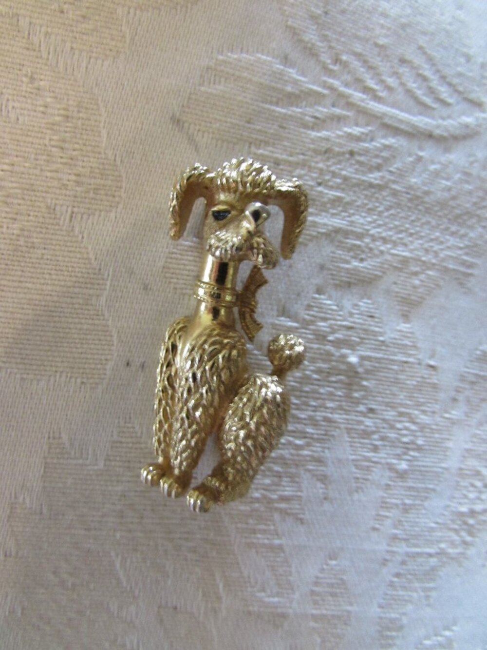 Vintage Boucher Poodle Brooch Gold Tone